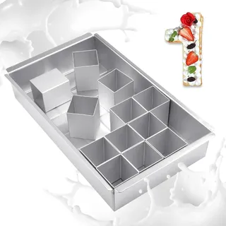 SLTAXAR Backform Zahlen Groß Backformen Zahl Aluminium Verstellbar Zahlenbackform Antihaft Kuchenform Zahlen und Buchstaben mit Handschuhe Backformen Set für DIY Backen Formen Set Geburtstag Party