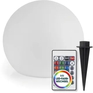 EasyMaxx Solarleuchte Kunststoff 20 cm inkl. Fernbedienung weiß