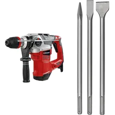 Einhell Bohrhammer TE-RH 38 3F (1050 W, Schlagstärke 9 J, SDS-Max-Aufnahme, Bohrtiefenanschlag aus Metall, Bohrleistung 38 mm in Beton, inkl. Meissel-Set)