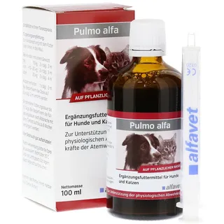 Alfavet Pulmo Alfa Ergänzungsfuttermittel für Hunde und Katzen 100 ml