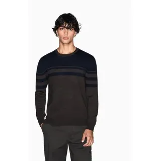 A|X Armani Exchange für Herren. XM000901AF11965M6132 Brauner Distinc-Pullover (L), Lässig, Wolle, Acryl