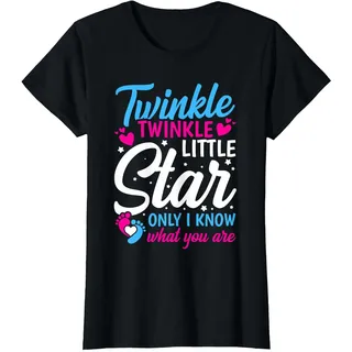 Funkel Kleiner Stern ich weiß was du wirst - Gender Reveal T-Shirt