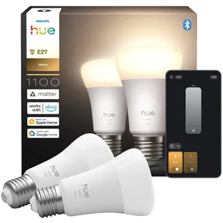 Philips Hue W 1100 A60 E27 75 W warmweiß 2 St.