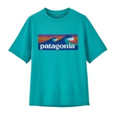 Patagonia Kinder Cap SW T-Shirt - tuerkis - L