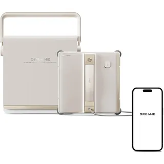 DREAME C1 Station S Kit Fensterputzroboter, Rundum-Sicherheitskonzept, Mobile Station, automatischer Kabeleinzug, CornerClean-Technologie,Dual-Spray-Technologie,intelligente Planung des Reinigungswegs