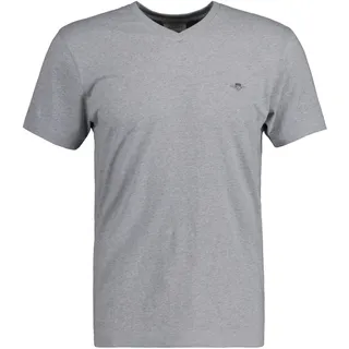 GANT Slim Shield V-Neck T-Shirt grau XL