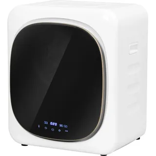 Ablufttrockner 4 kg Wäschetrockner mit Desinfektion, Desodorierung, Smart Mode, Trockner mit Edelstahlwanne, Frontlader, für Wohnung, Haus, Wohnmobile, Weiß - Weiß