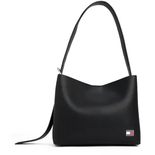 Tommy Jeans Hobo »TJW COOL HOBO BAG«, Damen Umhängetasche, Schultertasche mit Logoflaggen-Schmuckelement, schwarz