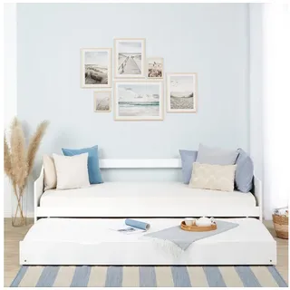 Homestyle4u Jugendbett mit 2 Lattenroste weiß