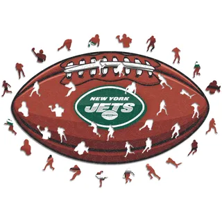 Iconic Puzzles, New York Jets Crest, 100% ökologisch nachhaltiges Holzpuzzle mit offizieller Lizenz, Größe M, 270 Teile