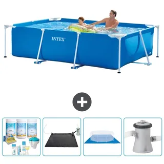 Rechteckiger Frame Pool - 260x160x65 cm - 5-teilig S20826 - Blau