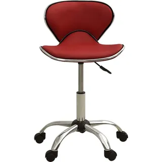 vidaXL Bürostuhl Kunstleder Weinrot