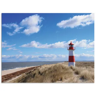 Artland Leinwandbild »Leuchtturm Sylt«, Gebäude, (1 St.), auf Keilrahmen gespannt, blau