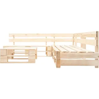 vidaXL 4-tlg. Paletten-Lounge-Set Holz Natur - Braun