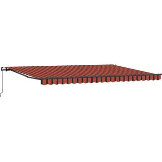 vidaXL Einziehbare Markise Orange und Braun 500 x 350 cm - Orange