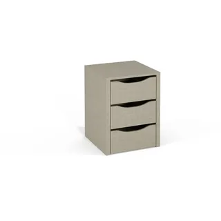 Rauch Möbel ZUBEHÖR, Schubladeneinsatz, mit 3 Schubladen, für Elementbreite 45 cm, Farbe Texline Leinenoptik, Maße 43x57x45cm