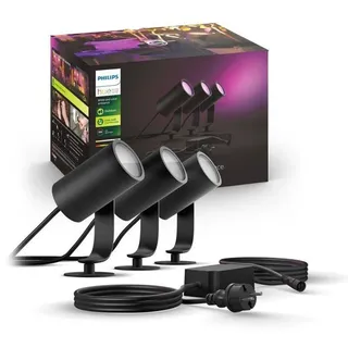Philips Außenstrahler Aluminium 19,2 cm 3er Set schwarz