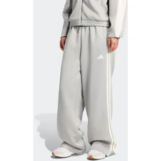 Sporthose ADIDAS SPORTSWEAR "STADIUM 3-STREIFEN", Damen, Gr. M, N-Gr, weiß (metallicl grau, sanftes weiß, normal, gr.), Obermaterial: 67% Polyester, 33% Baumwolle, Hosen Sporthose