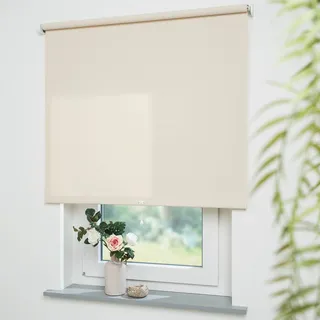 Liedeco Springrollo »Uni«, Lichtschutz, freihängend, lichtdurchlässig, beige