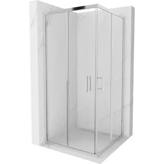 Mexen Rio quadratische Duschkabine 90 x 90 cm, Transparent, Chrom - 860-090-090-01-00 - Transparent, Silber
