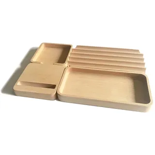 anaan Puzzle Schreibtisch Organizer Holz Stiftehalter Tischorganizer Set