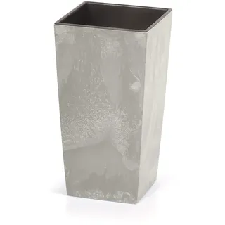 Prosperplast Urbi Square Beton Blumentopf Pflanzkübel Beton-Design 2 in 1 inkl. Pflanztopf Kunststoff Eckig (140mm)