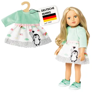 Heless Puppen-Kleid Pinguin Pünktchen Grün/Weiß (1124)