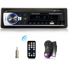 Ifrego Autoradio, MP3 Player, Bluetooth USB/TF/MP3 & Fernbedienung FM Radio, RDS, Schnellladefunktion 1Din Universal Radio 60W*4 Autoradio mit Bluetooth Freisprecheinrichtung