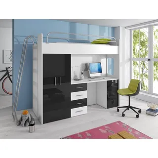 Hochbett Etagenbett mit Schrank Schreibtisch Doppelstockbett Bett Kinderzimmer