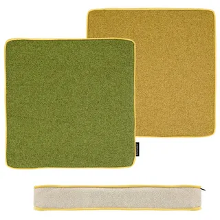 REMEMBER Sitzkissen Wasabi 40 x 40 cm Beige/Grün/Khaki