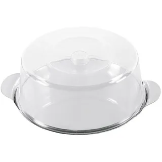 APS Tortenplatte mit Haube, Edelstahl, 30 cm