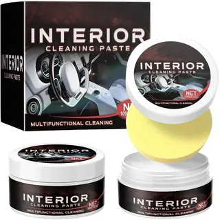 2 Pcs Interior Cleaning Paste Auto Car Care Reparaturcreme mit 2 Schwamm