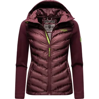 Outdoorjacke NAVAHOO "Übergangsjacke Nimm Mich Mit", Damen, Gr. M, lila (aubergine), Obermaterial: 100% Polyester PES.  Obermaterial: 68% Viskose CV. 27% Polyester PES. 5% Elasthan EL. Futter: 100% Polyester PES. 100% Polyester PES., Jacken Outdoorjacke