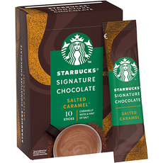Starbucks Trinkschokolade Signature Chocolate Salted Caramel Sticks (10 x 22g); Kakao-Sticks