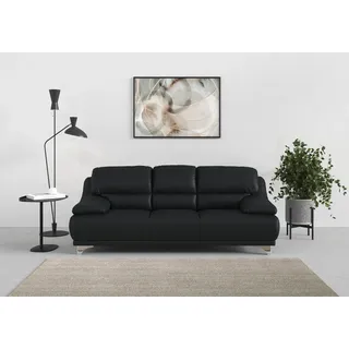 Cotta Couch Leder 3-Sitzer Schwarz