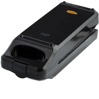 Adler AD 3066 Multifunktionsgerät, Toasten, Backen, Grillen, Antihaftbeschichtung, Kontaktgrill, Zubereitung von Fleisch/Gemüse/Fisch/Snacks, Schwarz