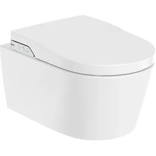 Roca, INSPIRA,In-Wash® mit In-tank® – Smart-Toilette zum Aufhängen Rimless mit integriertem Tank, inklusive Deckel und Sitz, Netzanschluss, Weiß, 385 mm x 585 mm x 480 mm, A803094001