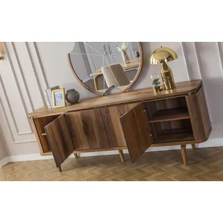 Sideboard Spiegel Wohnzimmer Designer Luxus Kommoden Modern Braun Neu - Braun