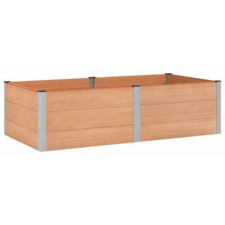 vidaXL Hochbeet Braun 200 x 100 x 54 cm WPC und Aluminium - Braun