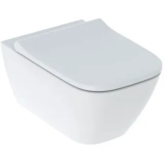 Geberit Smyle Square Set Wand-WC mit WC-Sitz Weiß