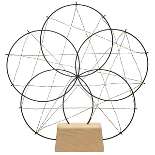 Konstsmide LED Metallsilhouette 5 kleine Ringe Schwarz 1 Stk.