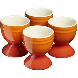 Cooks Professional Set von 4 Steingut Eierbecher Orange...