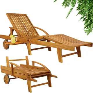 CASARIA Tami Sun Sonnenliege 195,5 x 69 x 30 cm Akazienholz klappbar