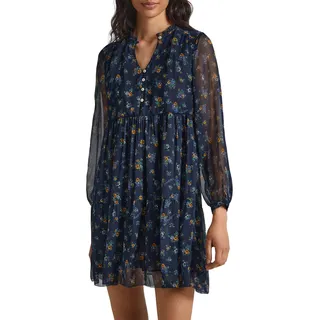 Pepe Jeans Damen Ikaia Babydoll Dress, Multicolour (Multi), XS