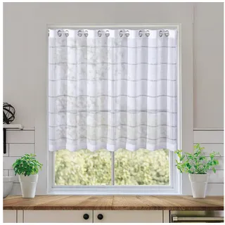 Gerster Scheibengardine »Naomi« Ösen 1 Stk. tlg. Halbtransparente Scheibengardine "Naomi", weiß