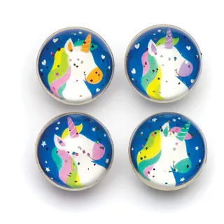 Baker Ross Glitzerflummis „Regenbogen-Einhorn“ für Kinder – perfekt als kleine Partyüberraschung für Kinder (8 Stück)