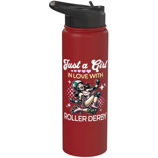 Roller Derby Mädchen Liebt Roller Derby Stainless Steel Insulated Water Bottle