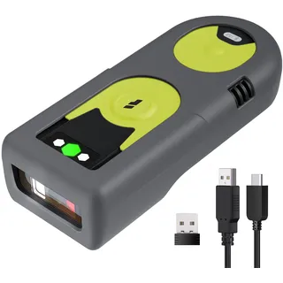 Inateck Barcode Scanner Bluetooth 2D mit 2,4Ghz USB Adapter, liest Barcodes von Bildschirmen, Exklusive Schnelltasten, BCST-42