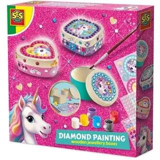 SES Creative Diamond Painting Wooden Jewellery Boxes - Unicorn