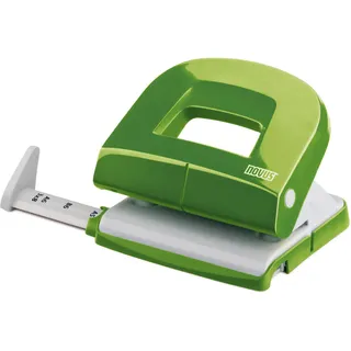 Novus E 216 Locher (16 Blatt Lochleistung, mit Anschlagschiene, für Büro und Schreibtisch) grün